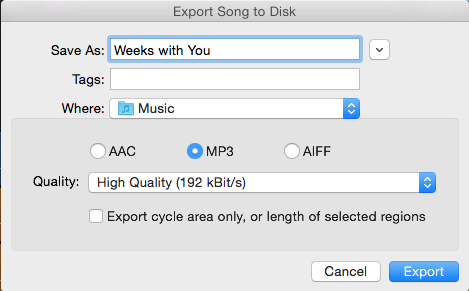 bølge Ko Fristelse Export Your Song: How to Share GarageBand Files