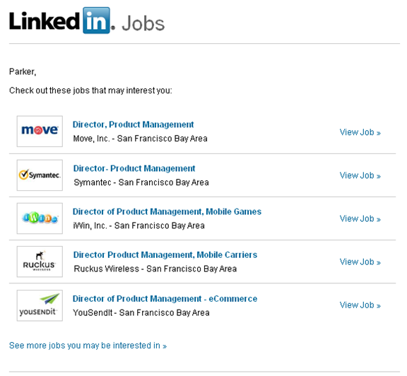 Linkedin Jobs: Targeted Email Delivery Is Here