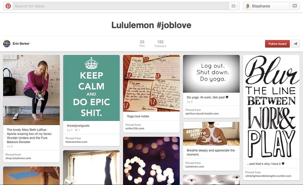 lululemon joblove employer brand hashtag