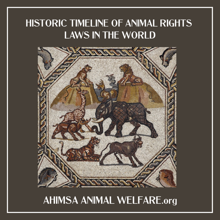 HISTORIC TIMELINE OF ANIMAL RIGHTS LAWS IN THE WORLD