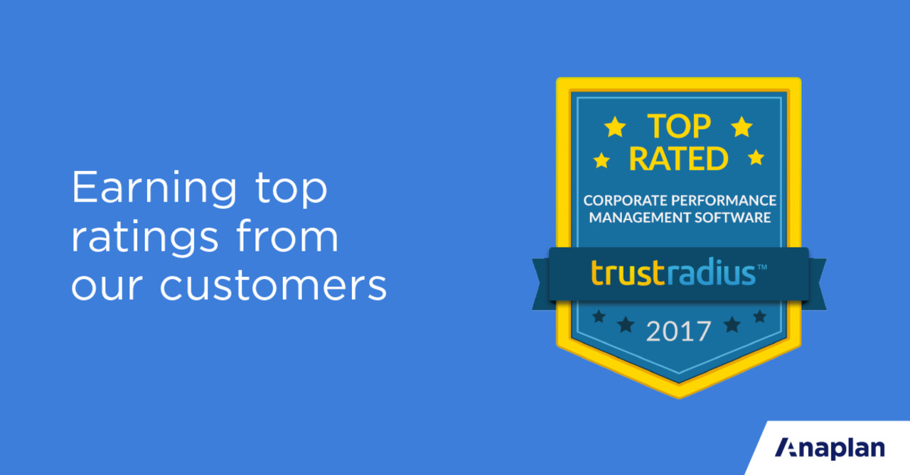 Anaplan named a 2017 Top Rated Corporate Performance Management ...
