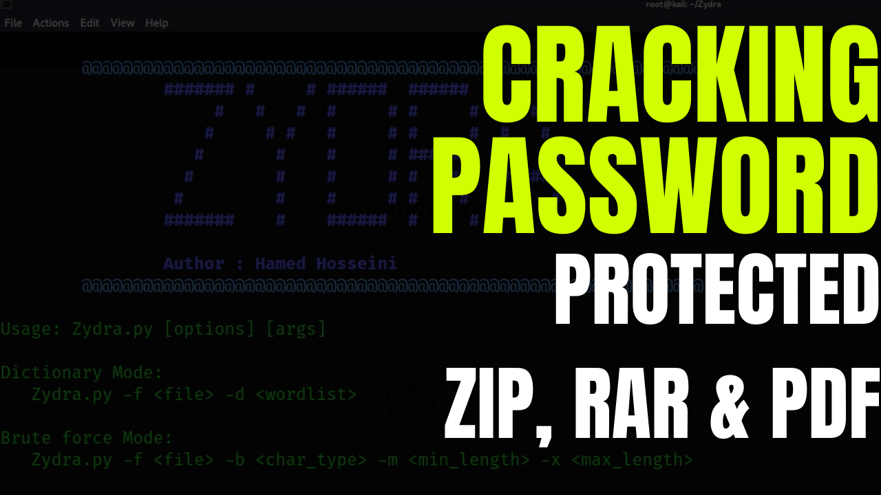 ZIP, PDF & RAR Password Cracking