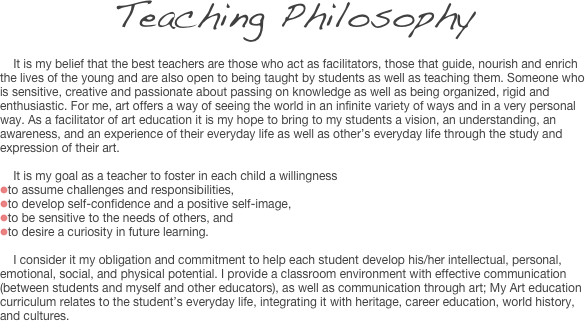 my philosophy of education as a teacher