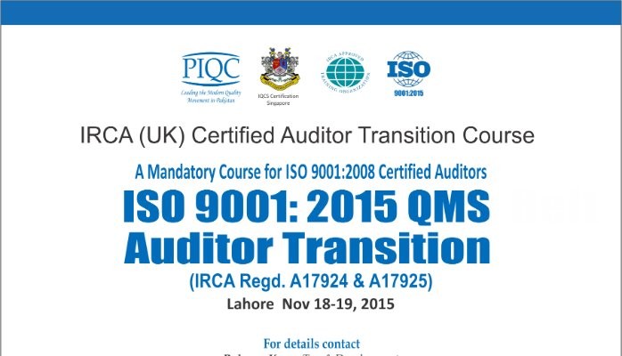 IRCA (UK) Certified Auditor Transition Course