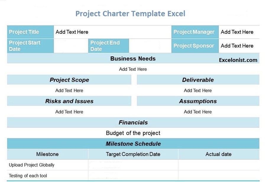 Download Project Charter Template Excel Download Project Charter Template Excel
