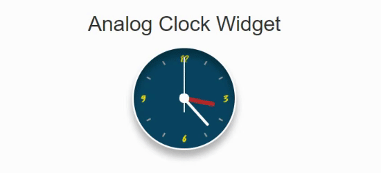 Build a custom analog clock widget in Bonita UI Designer