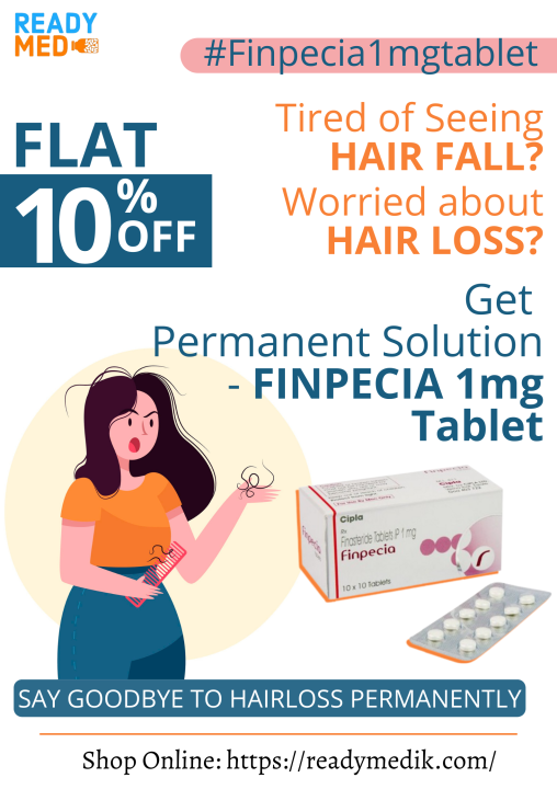 Get Permanent Solution of HAIR FALL - FINPECIA 1mg TABLET