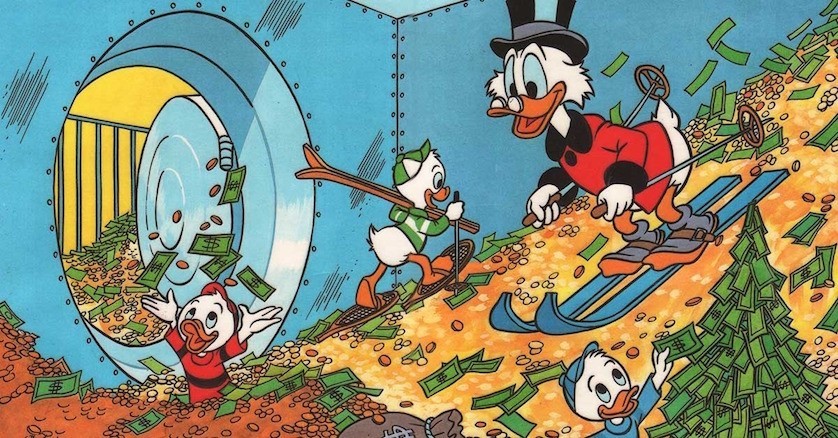 Why Scrooge Mcduck wasn't frugal