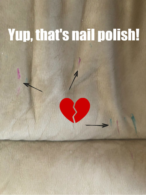 Macaroni Mom Hack Monday - Removing Nail Polish from a Microfiber Couch  2018 - Week 2