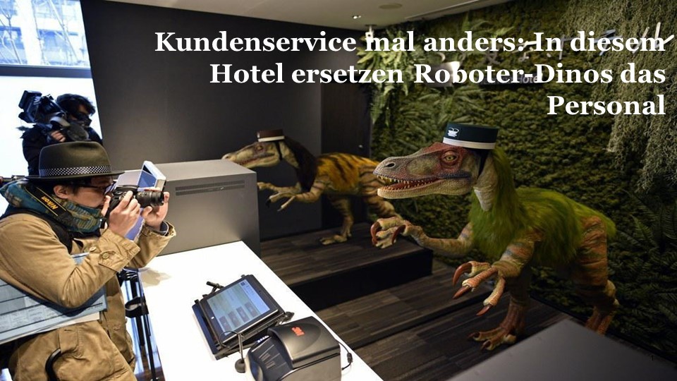Kundenservice mal anders: In diesem Hotel ersetzen Roboter-Dinos das Personal