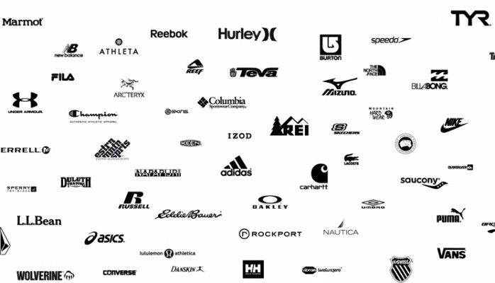 What are the top 10 activewear brands in digital?