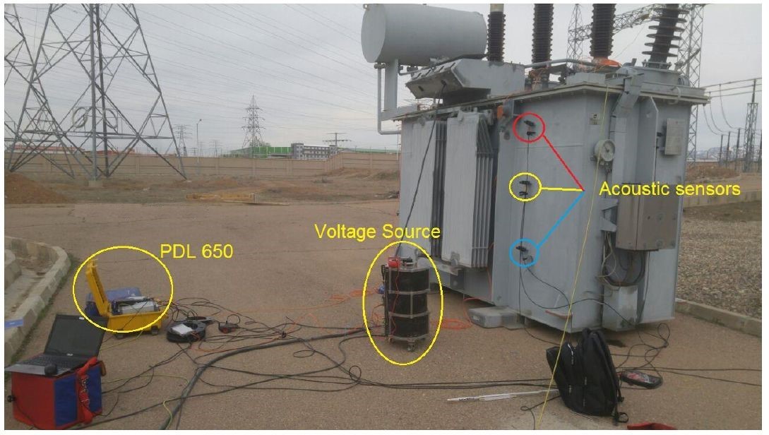Power Transformer Diagnostics with PD Acoustic Emission Detection 