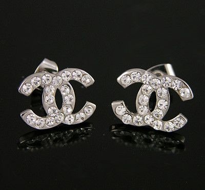 chanel studs earrings cc logo intertwined c
