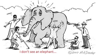 Elephant says, "It's not me, it's you"