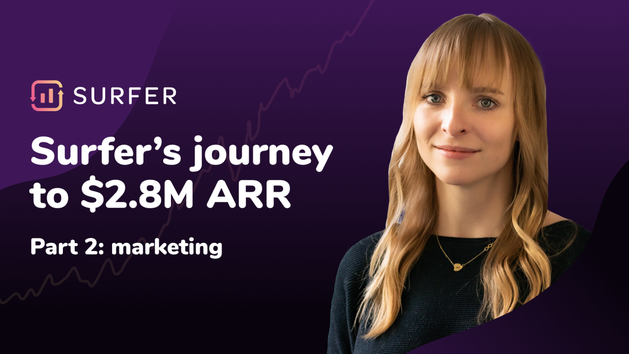 Part II: Our journey to $2.8M ARR in Surfer. Marketing perspective
