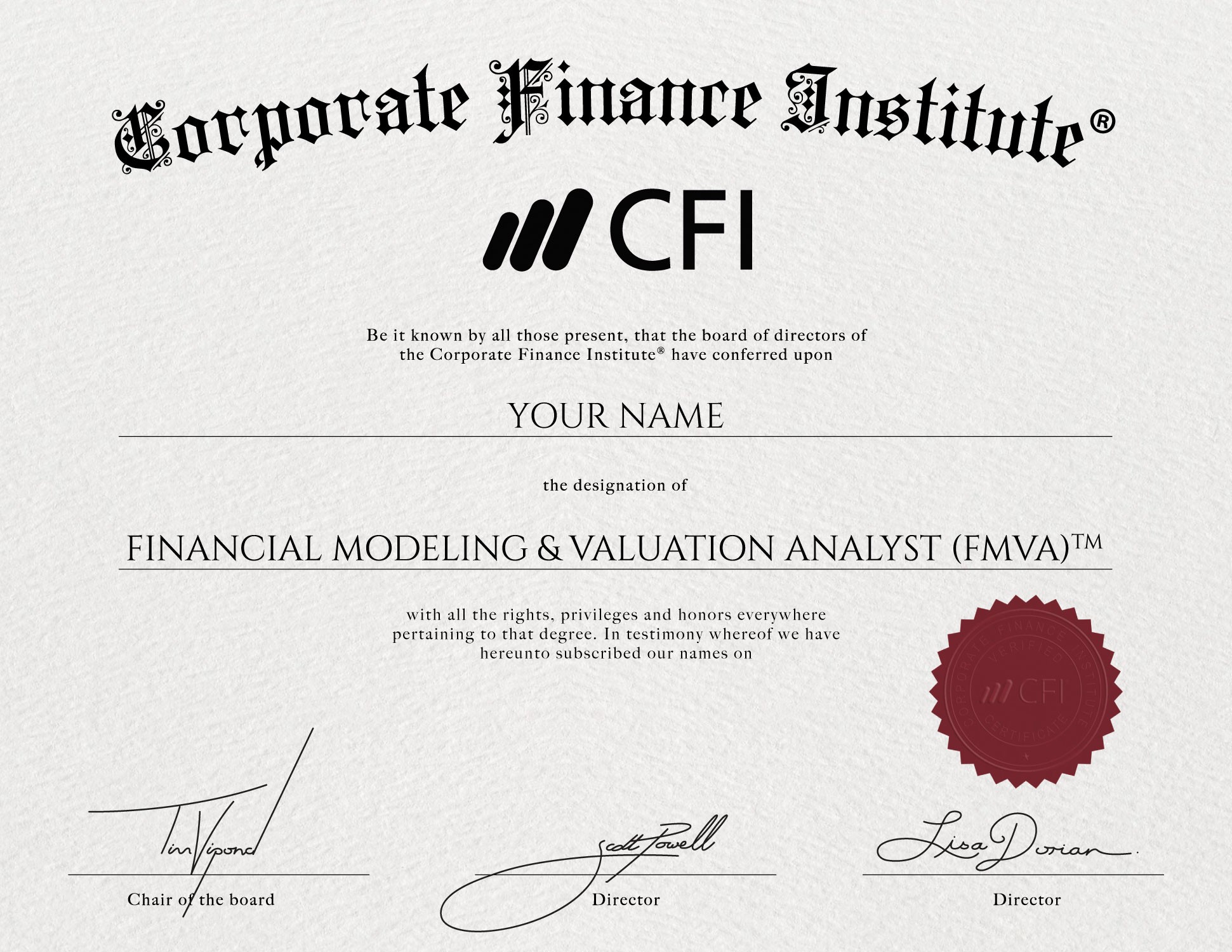 Financial Modeling Valuation Analyst Fmva Certification