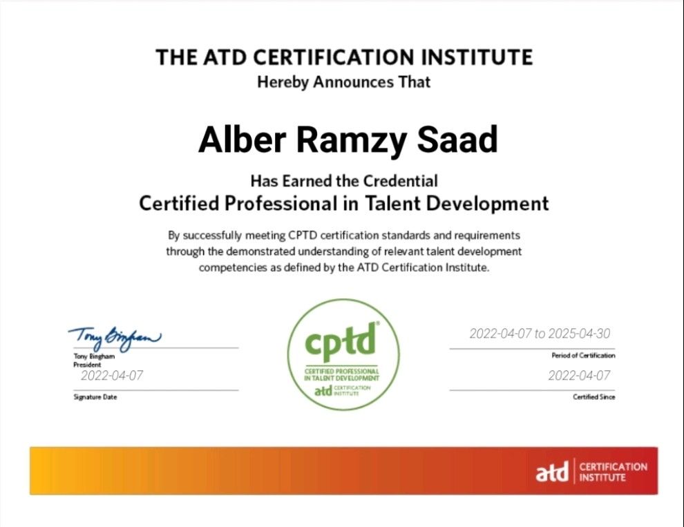 Alber Ibrahim MBA CPTD on LinkedIn: Finally I passed the CPTD exam Alber Ibrahim MBA CPTD on LinkedIn: Finally I passed the CPTD exam