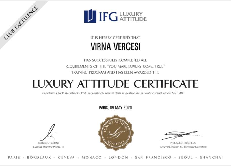 Virna Calmet Vercesi on LinkedIn: #luxury #luxurybusiness #luxuryattitude  #inseec #trainingprogram…