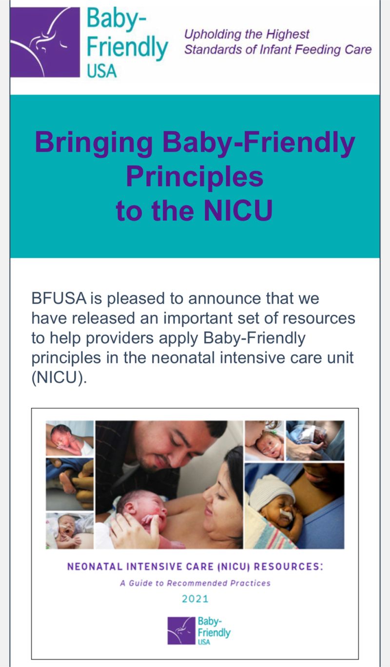 Baby-Friendly USA ~ Upholding the Highest Standards of Infant