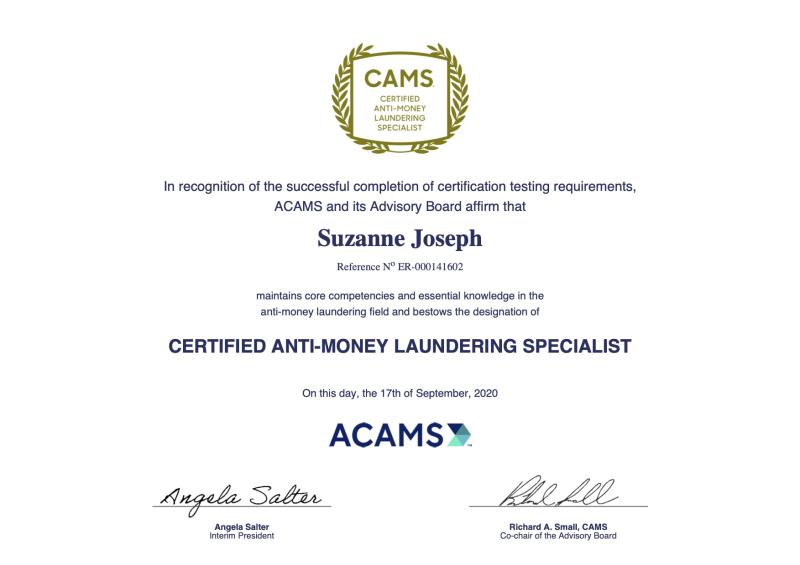 Suzanne Joseph CAMS on LinkedIn: I #39 m so excited to share that I passed Suzanne Joseph CAMS on LinkedIn: I #39 m so excited to share that I passed