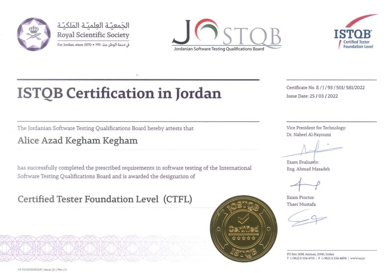 Alice Kegham on LinkedIn: I #39 m happy to share that I #39 ve passed CTFL exam Alice Kegham on LinkedIn: I #39 m happy to share that I #39 ve passed CTFL exam