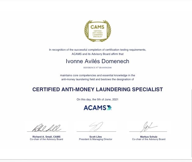 Ivonne Avilés Domenech MPA CAMS CGSS on LinkedIn: Proud to announce Ivonne Avilés Domenech MPA CAMS CGSS on LinkedIn: Proud to announce