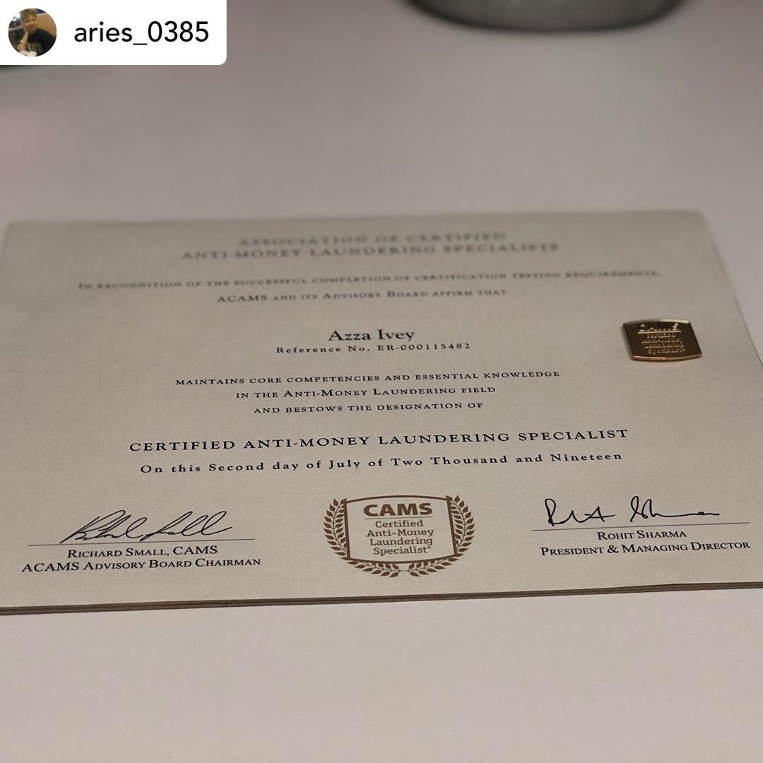 ACAMS on LinkedIn: quot It s finally here my CAMS Certification I took ACAMS on LinkedIn: quot It s finally here my CAMS Certification I took