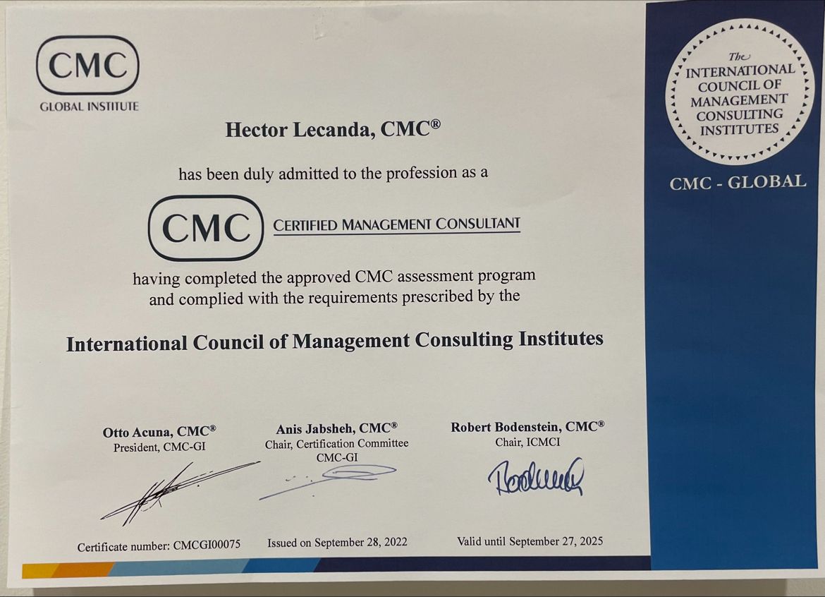 Hector Lecanda on LinkedIn: I m very honored to earn the CMC Certified Hector Lecanda on LinkedIn: I m very honored to earn the CMC Certified
