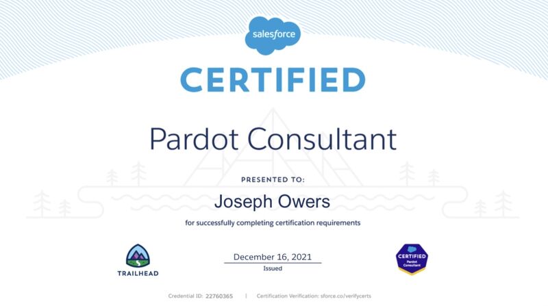 Joe Owers on LinkedIn: #salesforce #pardot #consultant #marketingcloud Joe Owers on LinkedIn: #salesforce #pardot #consultant #marketingcloud