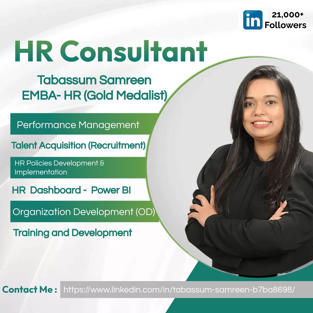 Tabassum Samreen on LinkedIn: #hrconsultant Tabassum Samreen on LinkedIn: #hrconsultant