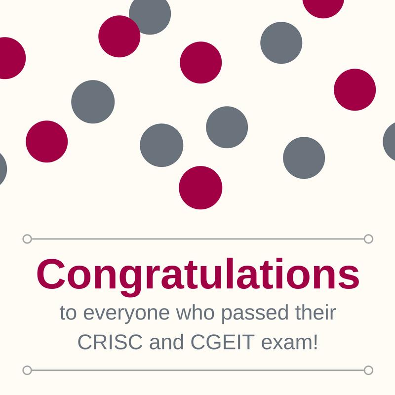 ISACA on LinkedIn: CRISC and CGEIT exam results were released ISACA ISACA on LinkedIn: CRISC and CGEIT exam results were released ISACA