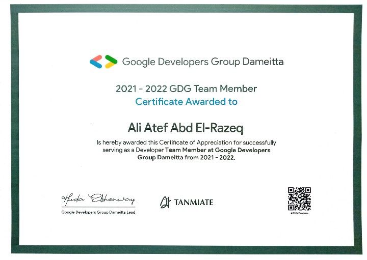 Ali Atef on LinkedIn: finally my first google certificate that I am so Ali Atef on LinkedIn: finally my first google certificate that I am so