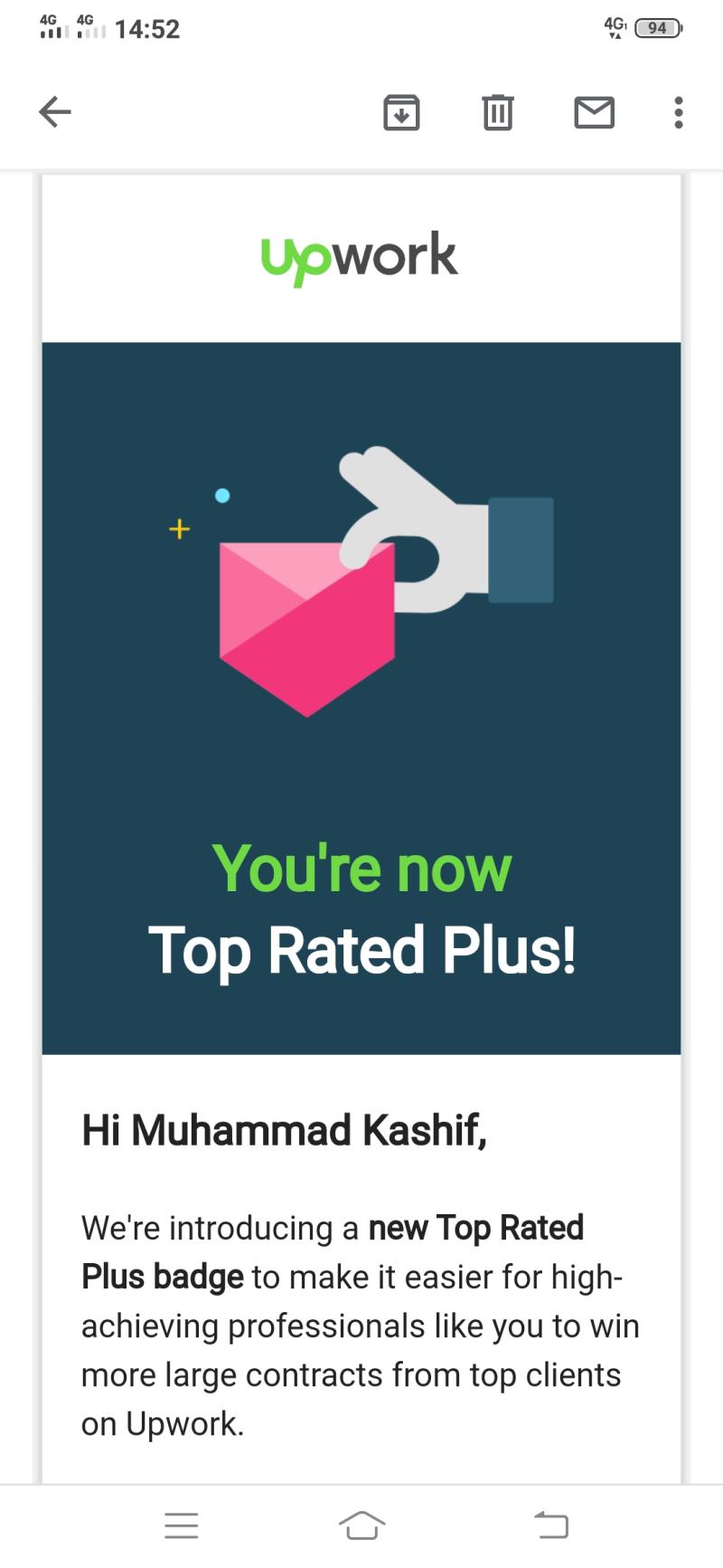 Mehar Muhammad Kashif on LinkedIn: I just received this email from Upwork