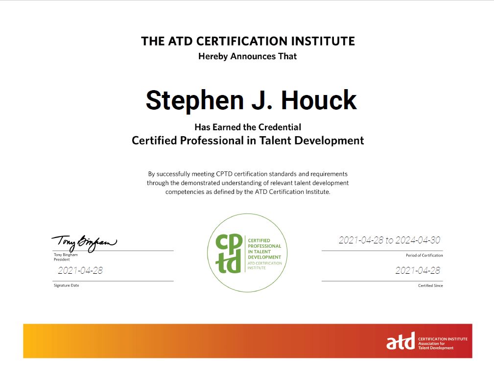 Stephen Houck CPTD on LinkedIn: After a very long journey I passed my Stephen Houck CPTD on LinkedIn: After a very long journey I passed my