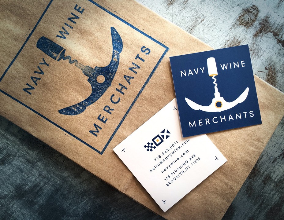 Logo and Branding for Navy Wine Merchants