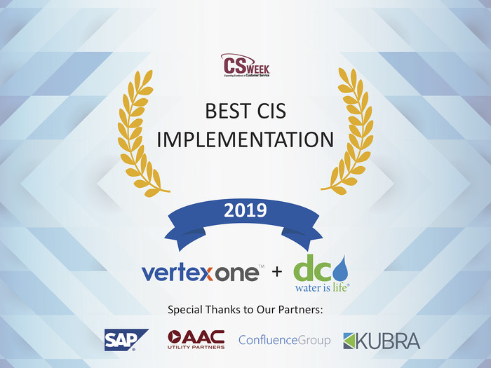 VertexOne Wins CIS Implementation of the Year 2019!