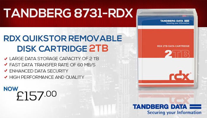 8731-RDX Tandberg Data RDX Removable Disk Cartridge (2TB)