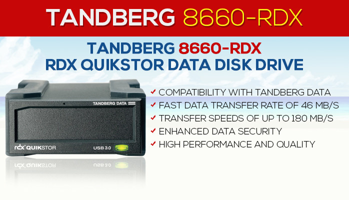 Tandberg 8660-RDX Data RDX USB 3.0 External Drive Kit
