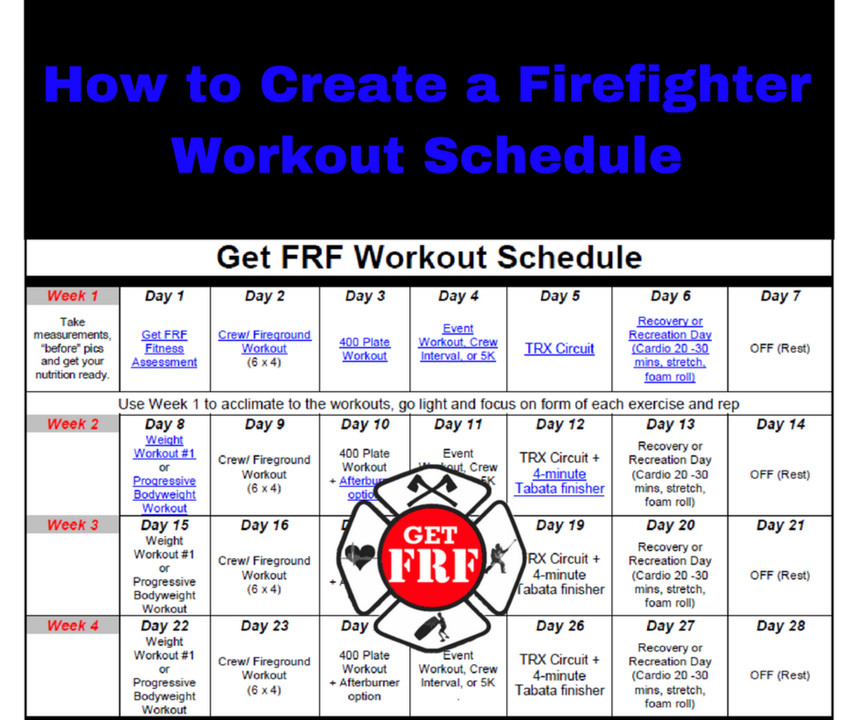 Firefighter Workout Schedule