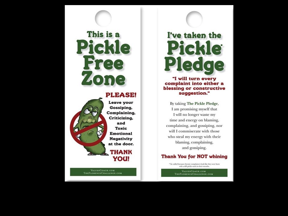 National Pickle Free Zone Day for a More Positive Workplace
