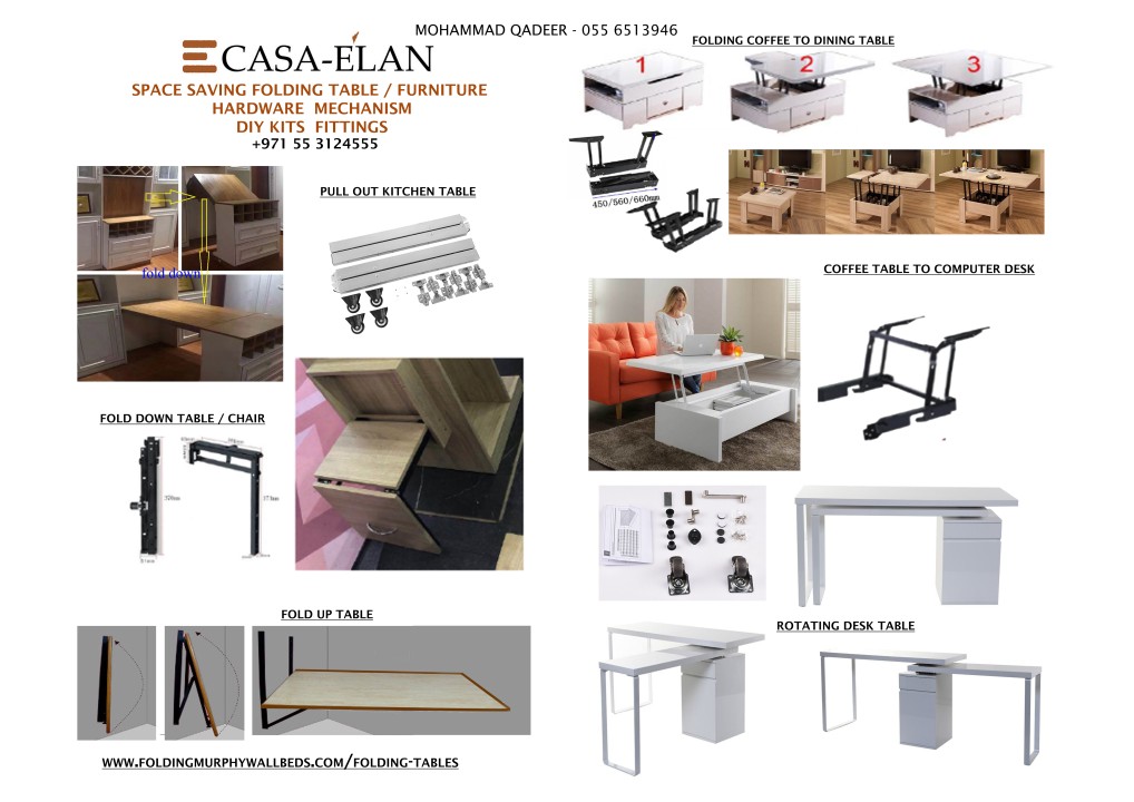 If you lack the space, CASA-ELAN Space Saving Furniture can offer