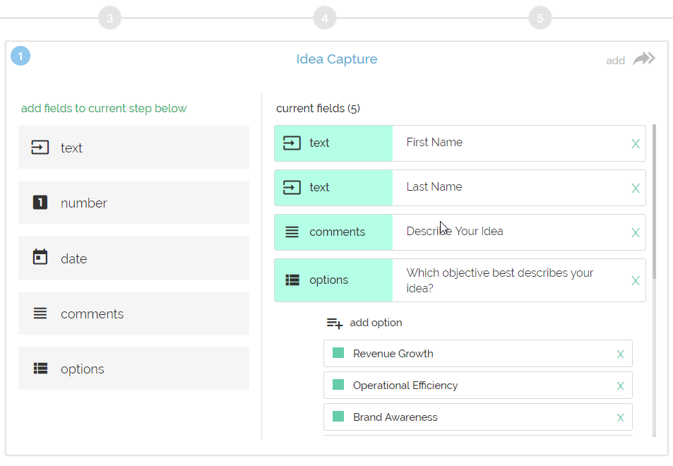 Idea Capture Fields