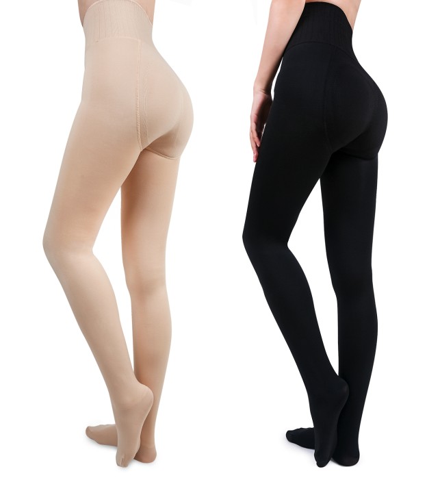 Women's Opaque Warm Fleece Lined Tights - Thick Winter Thermal Tights Butt  Lifting High Waisted Pantyhose