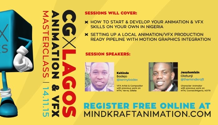 Up Your Game! Book to attend CGXLAGOS: Animation & VFX Masterclass | 14 ...