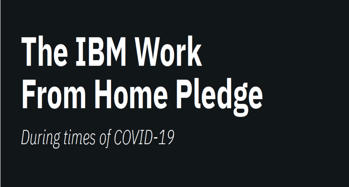 I pledge to support my fellow IBMers working from home during COVID-19