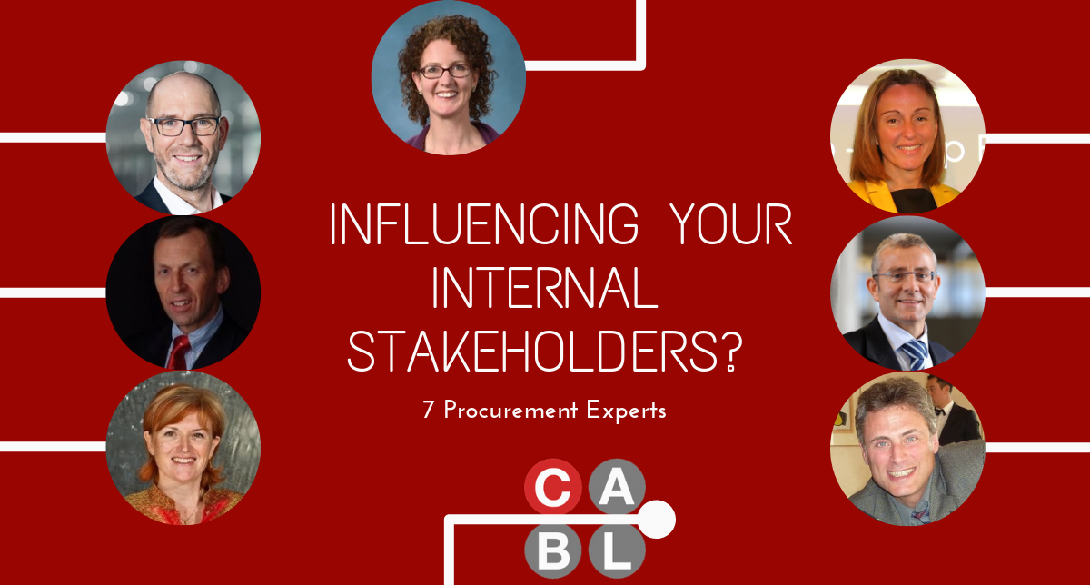 How do you influence your internal stakeholders?