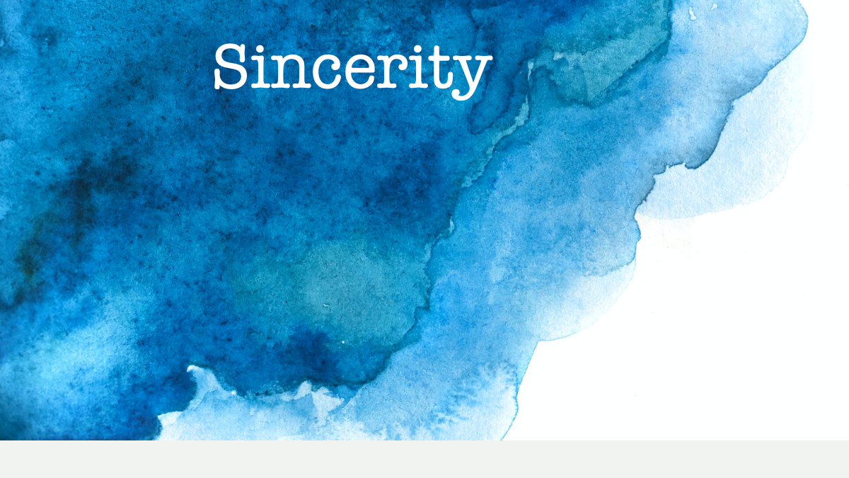 Leadership and Sincerity