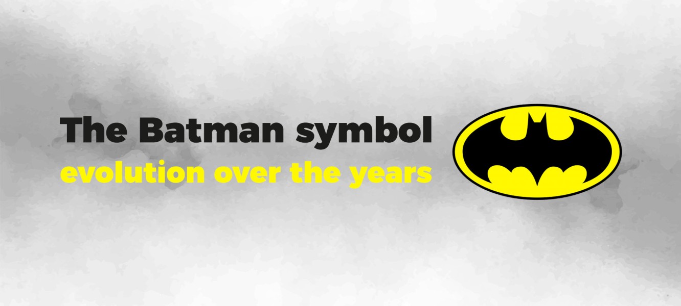 The Batman symbol evolution over the years.