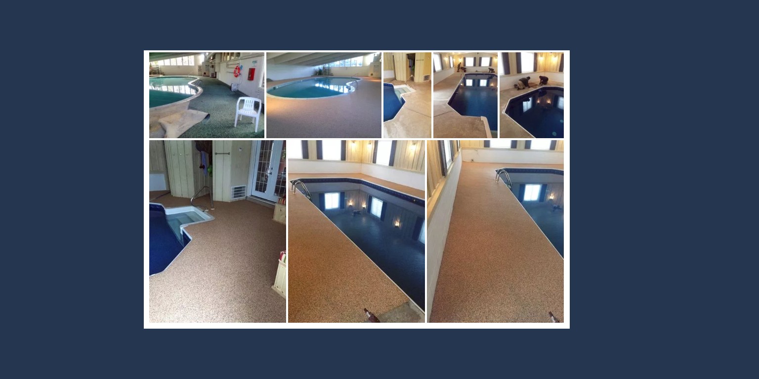 Rubber Pool Decking Installation Rubber Surfacing For Pool