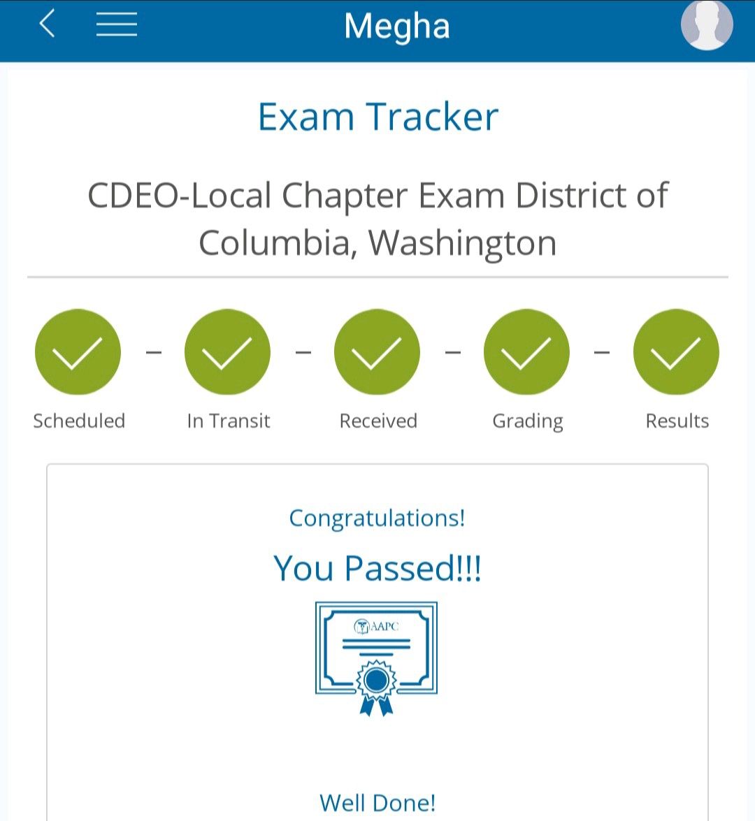 Megha Manikandan CPC CRC CDEO BAMS on LinkedIn: I passed my CDEO Megha Manikandan CPC CRC CDEO BAMS on LinkedIn: I passed my CDEO